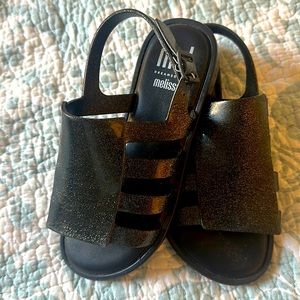 Mel by Melissa black sandals (hard to find) size 13
